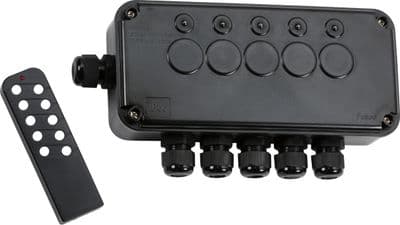 13A 5G Remote Controlled Switch Box IP66 BLACK