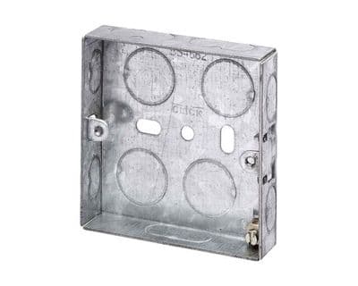 16mm 1 gang flush metal box
