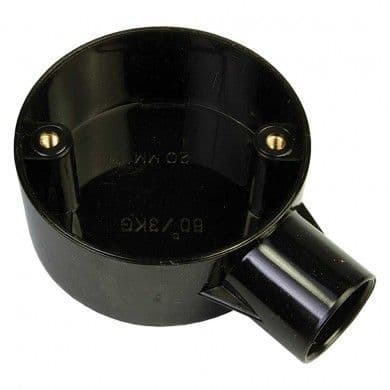 20mm pvc terminal box black