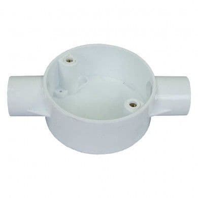 20mm pvc through box white