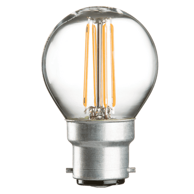 230V 4W LED 45mm Golf Ball BC CLEAR