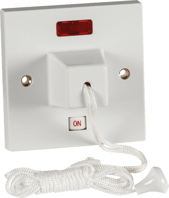 45 Amp Pullcord shower Switch Double Pole with Neon