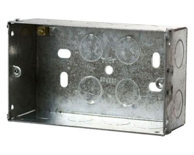 47mm 2 gang flush metal box