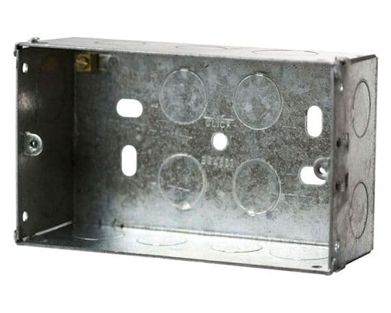 47mm 2 gang flush metal box