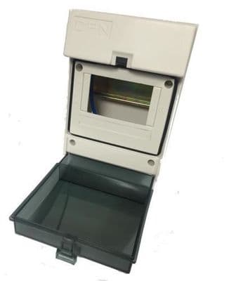 5 Way Garage Consumer Unit Enclosure 5-Module Unpopuated With Cover Fuse Box