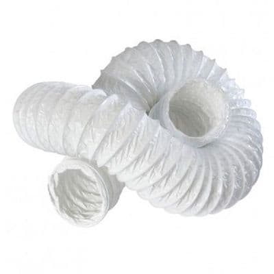 6m 4 inch PVC Ducting 100mm for Extractor Bathroom Fan