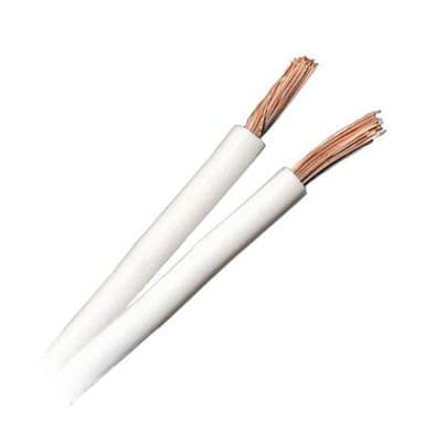 79 STRAND HIGH QUALITY SPEAKER CABLE 100 MTR DRUM WHITE