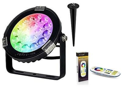9 WATT RGB + CCT Outdoor Garden colour changing LED spot spike wall remote dim mi-light