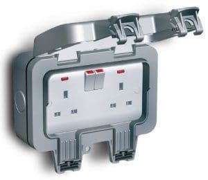 BG OUTDOOR twin switched socket  IP66 WEATHERPROOF
