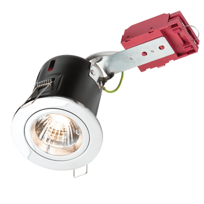 FIRE RATED DOWNLIGHT GU10 FIXED POLISHED CHROME