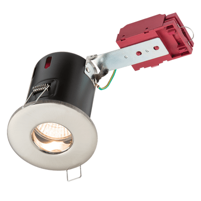 FIRE RATED  DOWNLIGHT GU10 IP65 SHOWER  SATIN NICKEL