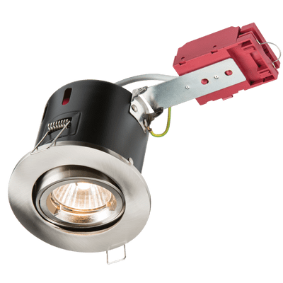 FIRE RATED DOWNLIGHT GU10 TILT BRUSHED NICKEL