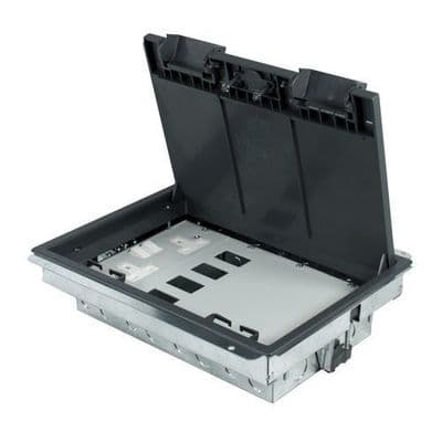 Floor Box Compartment 1 TWIN double Socket + 1- 4 Data + 1 Blank