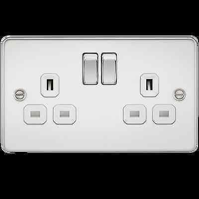 FP polished mirror chrome flat plate slim socket switch toggle USB 