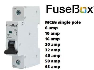 Fusebox single pole MCBs