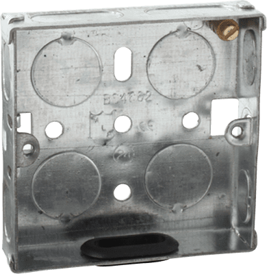 Galvanised Steel Back Boxes & Extension Boxes - various sizes