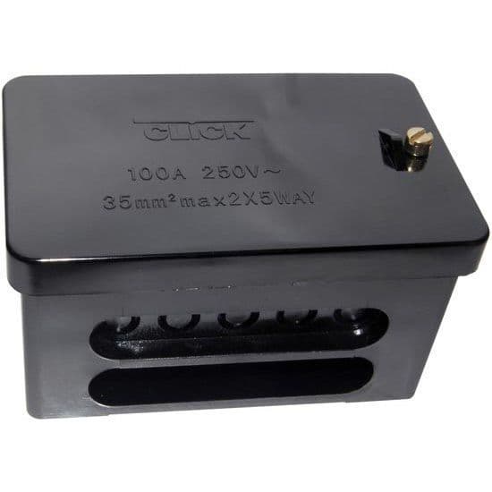 LGA 100 AMP DP 5 WAY 35MM HENLEY BLOCK FOR METER TAILS CONNECTOR BLOCK