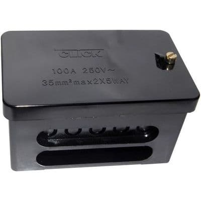 LGA 100 AMP DP 5 WAY 35MM HENLEY BLOCK FOR METER TAILS CONNECTOR BLOCK