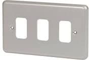 MK K3493	3 Gang Alum Surface Grid Plate