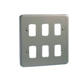 MK K3496	6 Gang Alum Surface Grid Plate