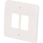 MK K3632	2 Gang White Grid Plate