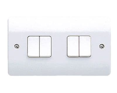 MK K4874	4 Gang 2 Way Light Switch - White