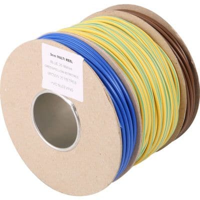 multi sleeving drum G/Y blue brown  100m