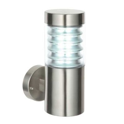 saxby 49909 Equinox 1lt wall IP44 23W - marine grade brushed stainless steel