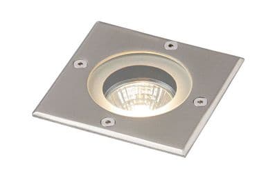 Saxby GH88042V Pillar IP65 50W Recessed Steel Dimmable Halogen Outdoor Uplight