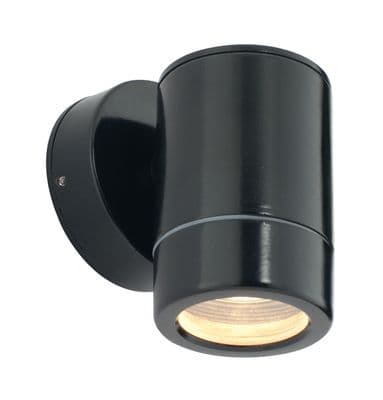 Saxby ST5009BK ODYSSEY Single Satin Black down outdoor IP44 Wall Light