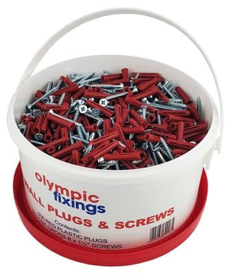 tub of screws / plugs
