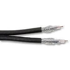 TWIN COAX RG6U SKY CABLE BLACK 100mts SATELLITE SHOTGUN