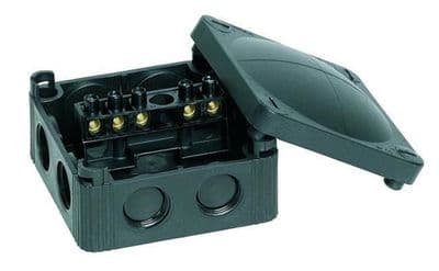WISKA OUTDOOR JUNCTION BOX IP66 85 X 85 X 51mm BLACK