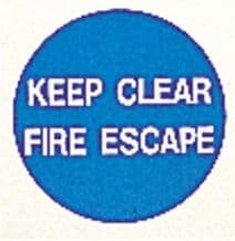 JPL Keep Clear Fire Exit Sign