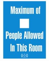 JPL Maximum People Allowed In Room Sign