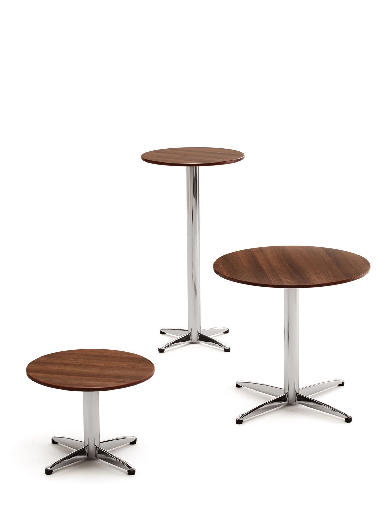 Pledge Unify Round Coffee Table With Four Star Base And Wooden Top 600mm