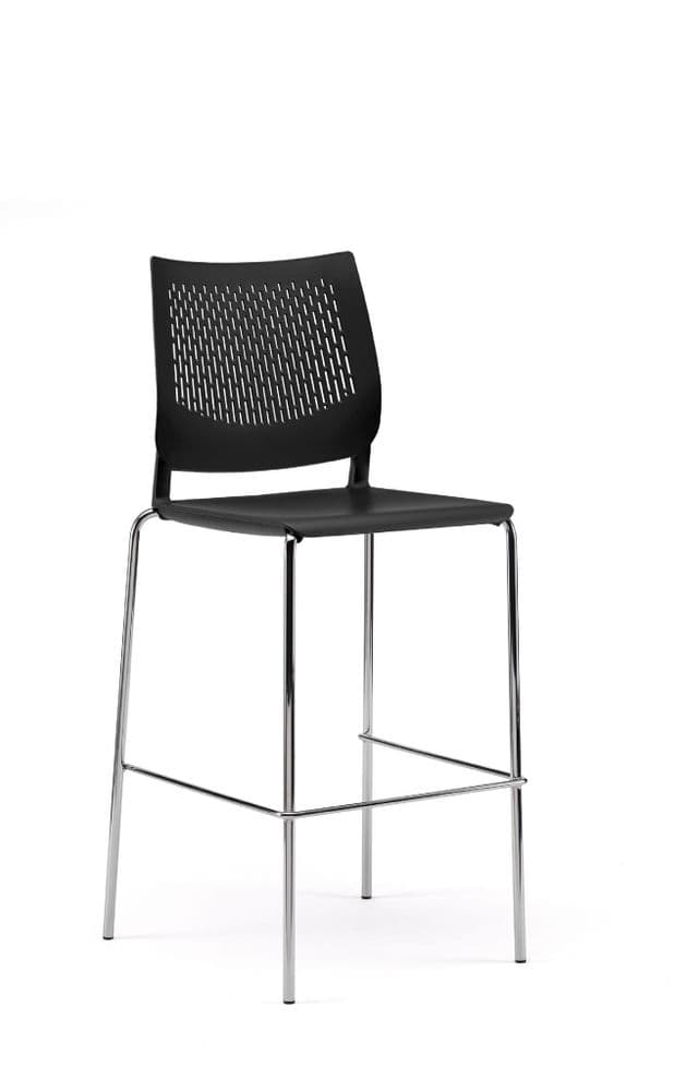Pledge Box Stool Pledge Vibe Conference Stool With Chrome Four Leg Base