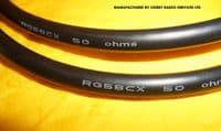 COAX EXTENSION CABLE OF 5  MTS WITH RG 58 MX & GOLD TIP PL259 PREMIUM