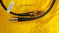 COAX EXTENSION CABLE OF 5  MTS WITH RG 58 MX & GOLD TIP PL259 PREMIUM