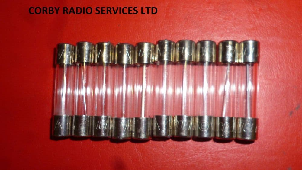 GLASS INLINE FUSE 10 A QTY 5 30mm rated at 240v AC 12v 24v dc auto