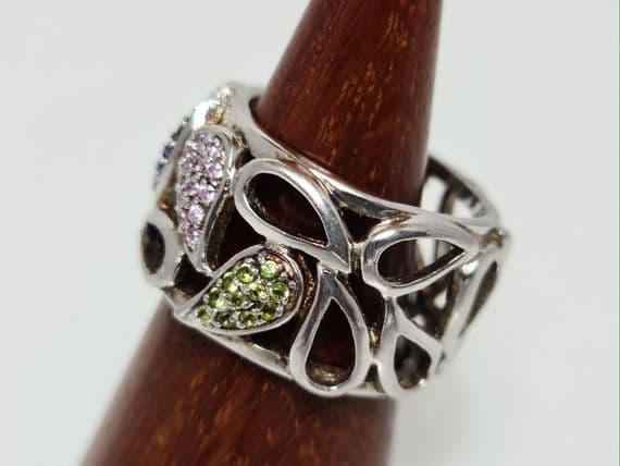 Adele Petal Cut Out Silver Ring