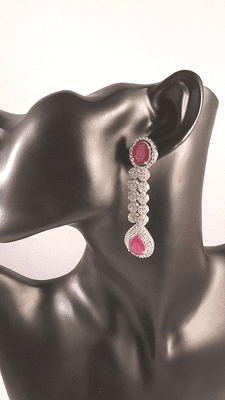 American Diamond Drop Earrings