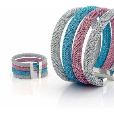 Aurora Multi Colour Mesh Cuff Bangle