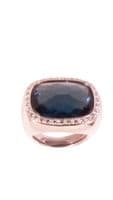 Ava Square Coloured Stone Silver Ring