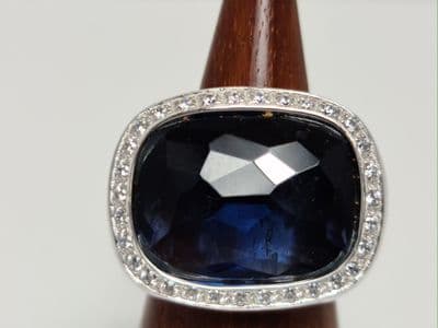 Ava Square Coloured Stone Silver Ring