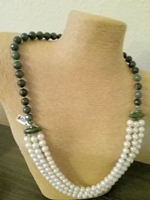 Aventurine and Pearl Long Necklace (3)