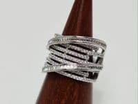 Beth Crossover Silver Ring