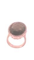 Daisy Smokey Quartz Silver Ring