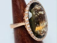 Daisy Smokey Quartz Silver Ring