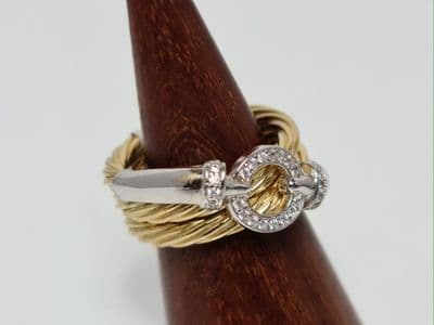 Ellie Gold Tone Twisted Ring